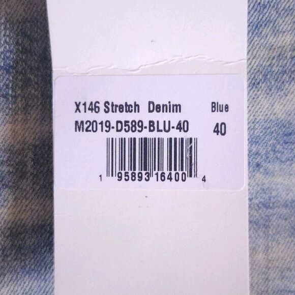 Mnml Jeans Mens 40x33 Blue Acid Wash Jeans Stretch Denim Straight Leg - Picture 5 of 5